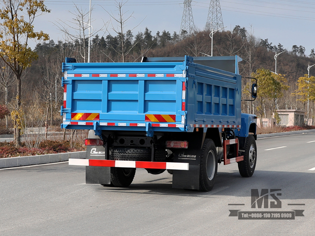 Azul 170hp Dongfeng 4*4 Caminhão Basculante_Single Row Apontado Cabeça Caminhão Basculante Caminhões de Mineração Fabricante de Conversão_Exportar Veículo Especial