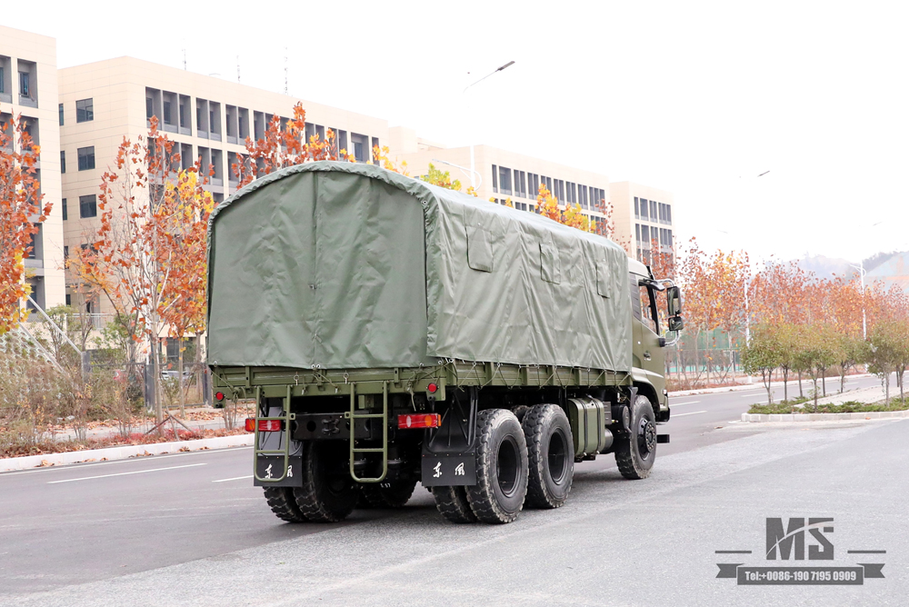 Caminhão off-road Dongfeng 6x4 210 hp_ Flathead Row Half Cab Caminhão de transporte Caminhão de carga para venda_Dongfeng Exportação Veículo Especial