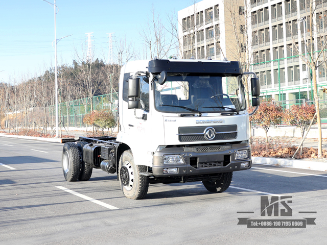 Dongfeng 4*2 Chassis_190HP Fabricante de conversão de chassi de cabeça chata de uma fileira e meia_Exportar chassi especial