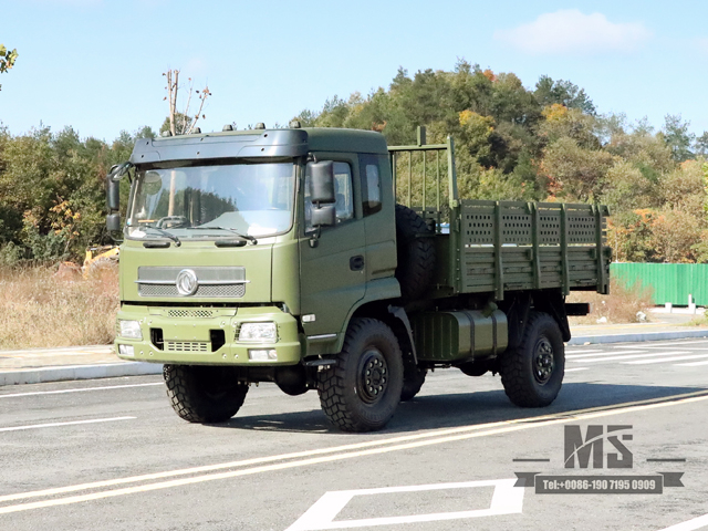 Caminhão off road Dongfeng 4X4_2070 Caminhão de transporte com cabine chata_Veículo especial de exportação com tração nas quatro rodas