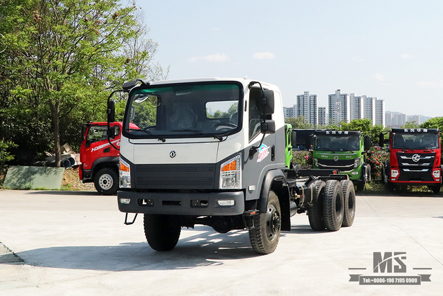 Chassi de caminhão leve 5T 6WD_6*6 260hp Chassi de caminhão off-road a diesel_'Bobcat' Chassi de caminhão com tração de seis rodas Dongfeng para venda_Exportação de veículo para fins especiais