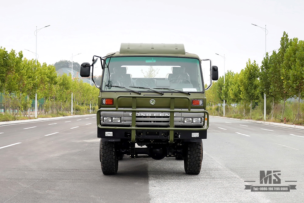 190hp Dongfeng EQ2102 Chassis com tração em seis rodas_6 × 6 EQ246 153 Cabine de duas fileiras Exército Green Truck Chassis_Dongfeng Truck Chassis Exportação Chassi de veículo para fins especiais