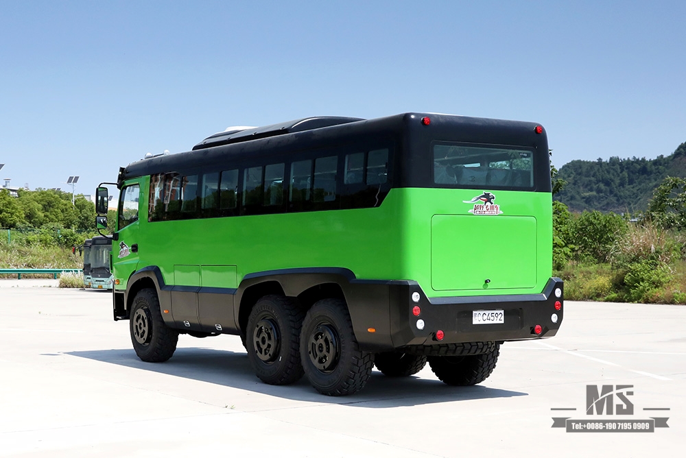 Ônibus off-road com tração de seis rodas Dongfeng_6 * 6 All-drive 260hp County Bus Ônibus de 25 lugares_Ônibus modificado para exportação de veículo especial