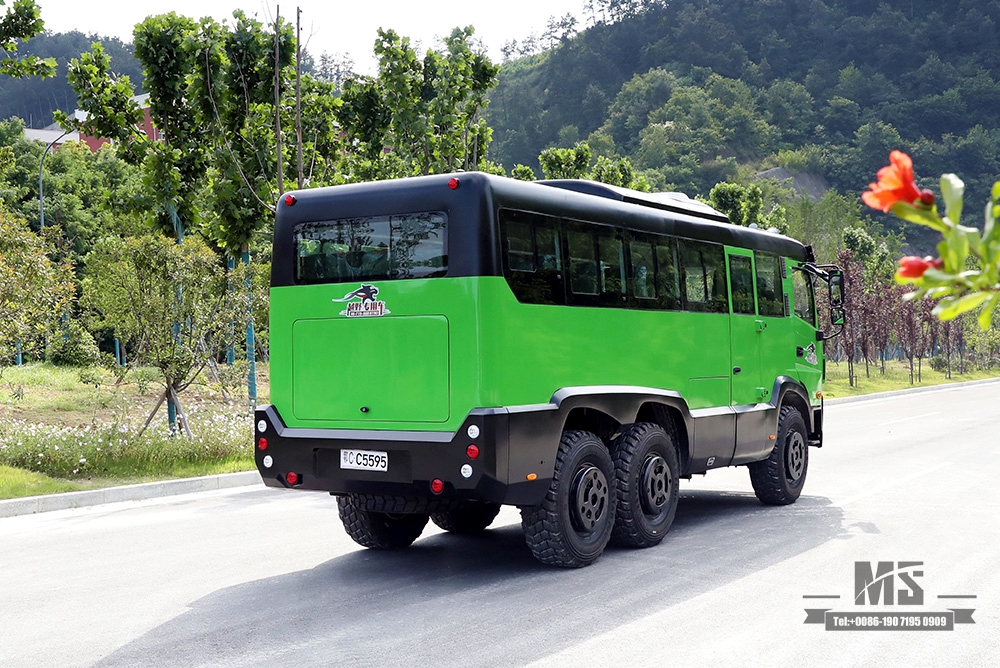 Ônibus Dongfeng Six Drive de 27 lugares Ônibus off-road_6 * 6 All-drive County Bus_260hp Veículo especial de exportação de ônibus modificado
