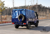 Caminhão off road IVECO azul com tração nas quatro rodas_4 * 4 113hp Cabeça curta Micro caminhão leve de fileira única com lona Pole_Export Veículo especial