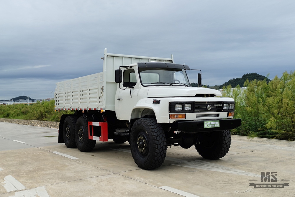 190hp Dongfeng com tração de seis rodas EQ2100 Caminhão basculante_6 × 6 Cabeça pontiaguda de fileira única para construção Caminhão basculante de mineração_AWD Caminhão especial de exportação