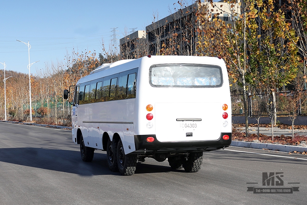 Ônibus off road com tração nas seis rodas Dongfeng de 190 hp 6 * 6 Manual Bus de seis velocidades_Conversão de ônibus Dongfeng Fabricante de exportação de veículo especial
