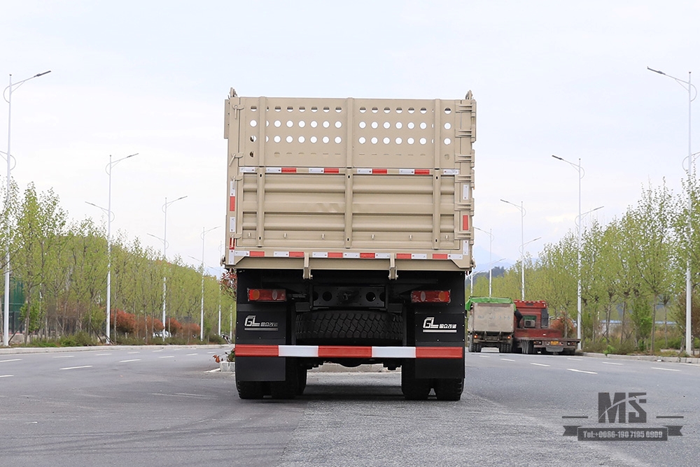 Caminhão basculante Dongfeng com tração de seis rodas 260hp_6 * 6 Caixa de carga de cabeça plana defletor caminhão basculante aumentado Caminhão de transporte fora de estrada_Exportar veículo especial