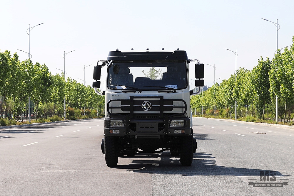 266hp Dongfeng Chassis com tração nas seis rodas_6 * 6 Flathead Head Traseiro Oito rodas Heavy Duty Truck Chassis Coversion Fabricante_Dongfeng 6WD Exportação Chassi de veículo especial