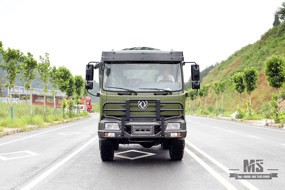 Dongfeng caminhão com tração de seis rodas para venda_6*6 exército verde cabeça chata fabricante de caminhão_dongfeng 6wd veículo especial de exportação