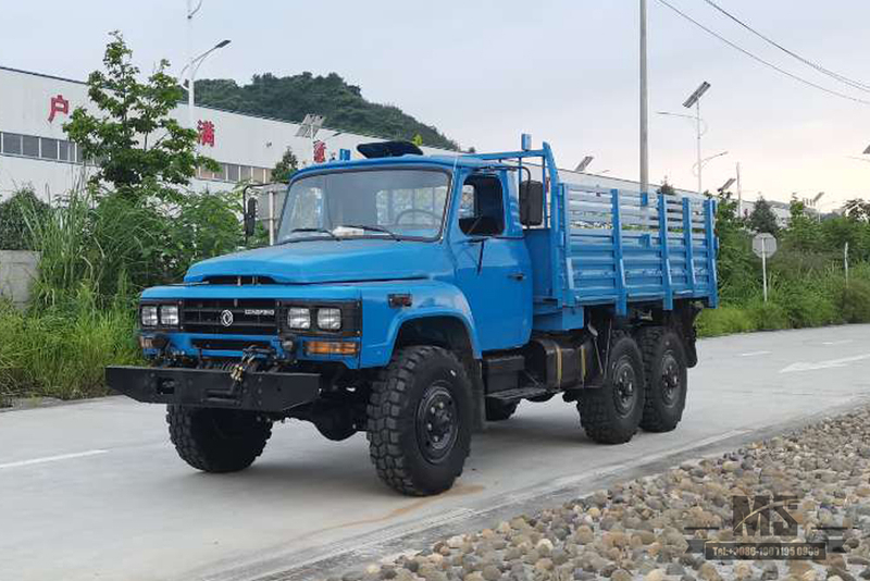 170 hp Dongfeng EQ2082_Caminhão especial off-road com tração nas seis rodas_Veículo de transporte de linha única de vidro duplo 240_Veículo especial de exportação de caminhão 6 × 6 pontiagudos 25Y