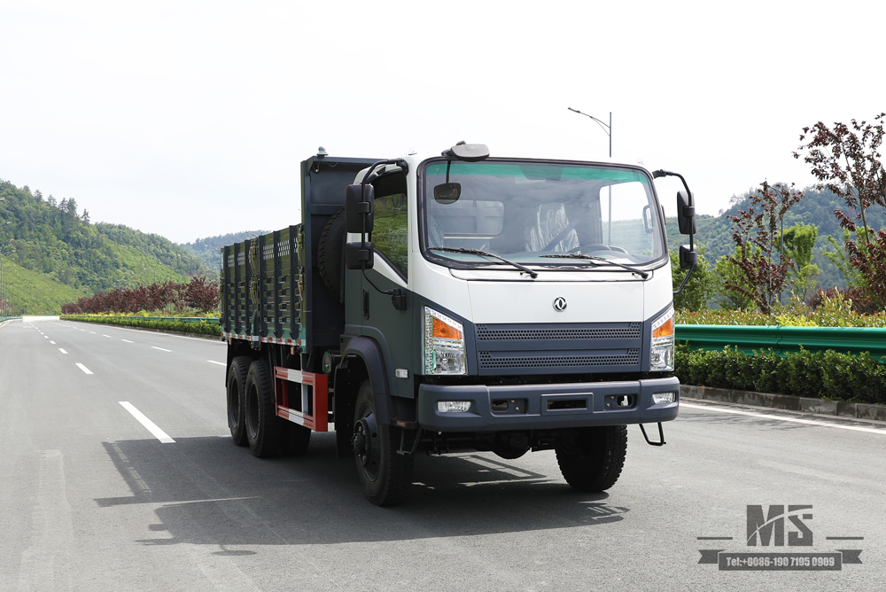 Caminhão basculante leve 5T 6WD_6 * 6 260hp Caminhão basculante off-road a diesel_Six Wheel Drive Dongfeng Bobcat Caminhão basculante para venda_Exportar veículo para fins especiais