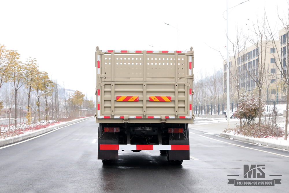 Caminhão basculante Dongfeng com tração de seis rodas_6 * 6 caixa de carga de cabeça plana defletor caminhão basculante aumentado caminhão de transporte fora de estrada_exportar veículo especial