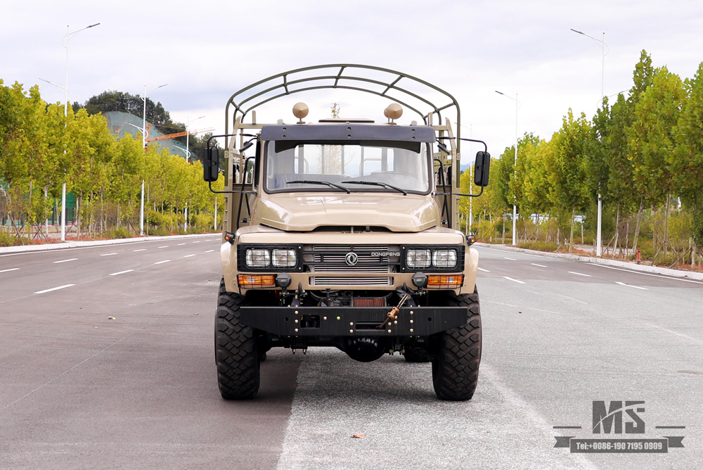 4 * 4 Dongfeng Cargo Truck_190 hp Caminhão off-road de cabeça longa 2.5T com guincho_Quatro rodas motrizes Veículo para fins especiais de exportação de caminhão de longa distância