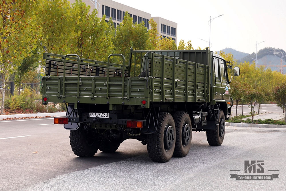 190hp Dongfeng EQ2102 Caminhão com tração de seis rodas_6 × 6 EQ246 153 Caminhão verde do exército com cabine de fileira dupla _Veículo para fins especiais de exportação de caminhão Dongfeng