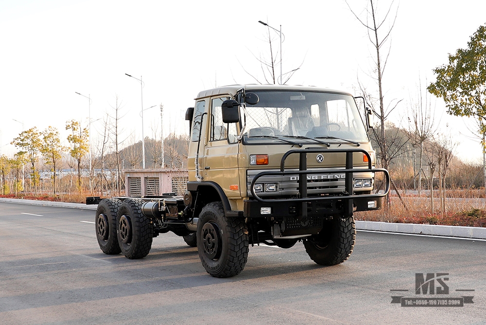 Chassi de caminhão off road 6 × 6 EQ2102 Dongfeng_ Chassi de caminhão com tração de seis rodas e meia 153_Chassi de veículo para fins especiais de exportação Dongfeng AWD