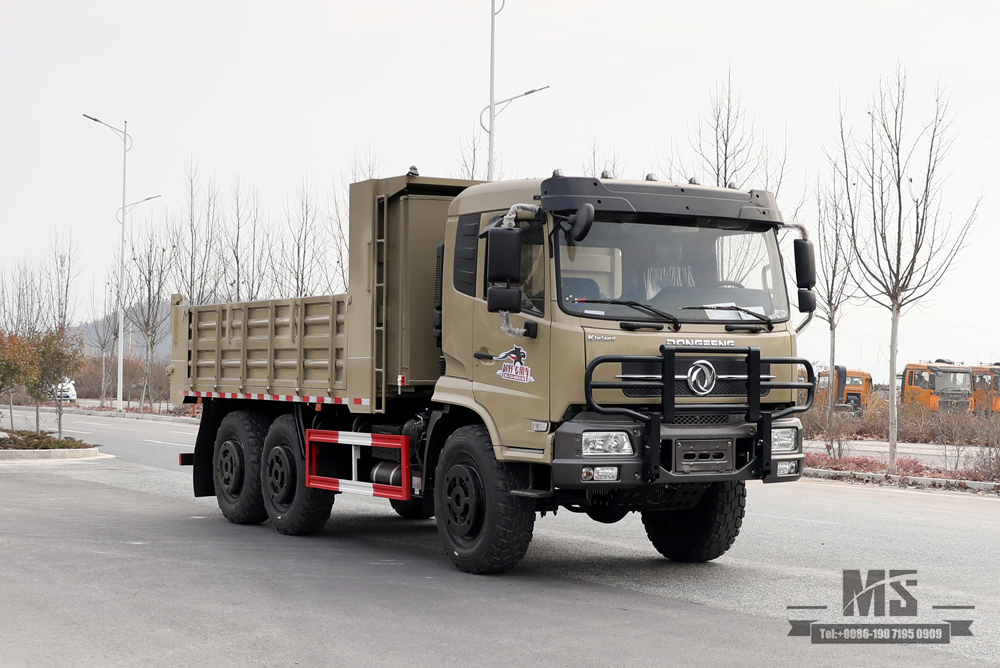 210hp Dongfeng caminhão basculante com tração de seis rodas _ 6 × 6 caminhão basculante de cabeça chata 6 * 6 caminhão de transporte off-road_export veículo especial