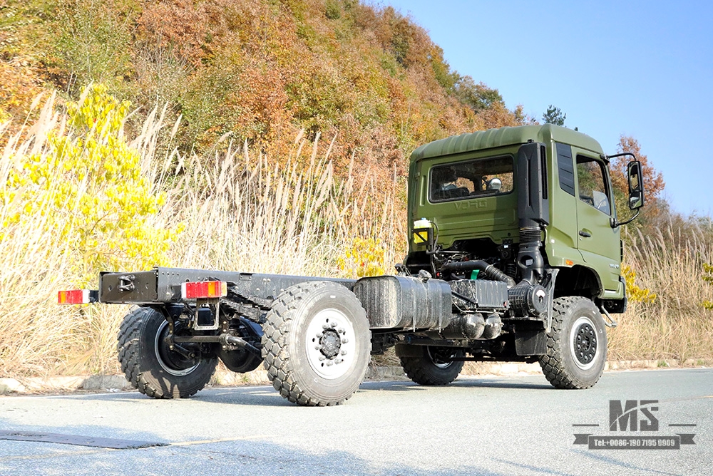 Chassi de caminhão de carga com tração nas quatro rodas 260HP Dongfeng_4*4 Chassi de caminhão off-road para venda_exportação de chassi de caminhão para fins especiais