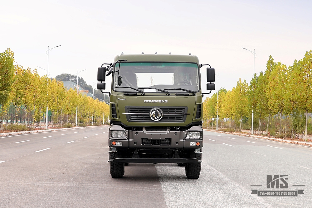 450HP Dongfeng com tração de seis rodas Conversão de chassi de caminhão pesado_6 × 6 Caminhão pesado de três eixos Chassi de veículo comercial_6WD Traseiro duplo 15T Chassi personalizado para exportação Chassi especial