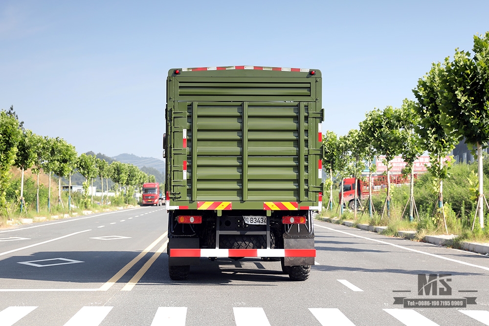 Caminhão de carga off-road com tração nas seis rodas Dongfeng de 340 hp_6 * 6 15T High Container Heavy Duty Truck_6WD Caminhão de logística especial para exportação