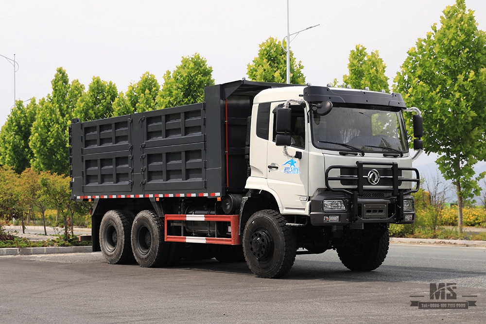 336hp Dongfeng Caminhão basculante com tração de seis rodas_6 * 6 Traseiro oito rodas Heavy Duty Tipper Truck Coversion Fabricante_Dongfeng 6WD Veículo especial de exportação