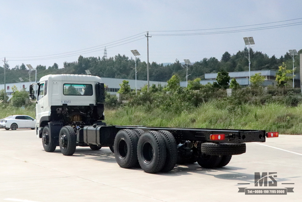 Chassi de caminhão especial Dongfeng 8 * 4_ Chassi de veículo comercial pesado Dongfeng de quatro eixos de 30 toneladas_ Exportar personalização e modificação de chassi para fins especiais