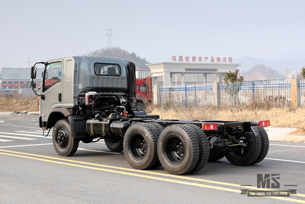 EQ2082 Modificação do chassi do caminhão Dongfeng com tração nas seis rodas _ 6WD 'Bobcat ' Configuração do chassi do caminhão pequeno_ 6 * 6 Fabricante de chassi de veículo especial de exportação