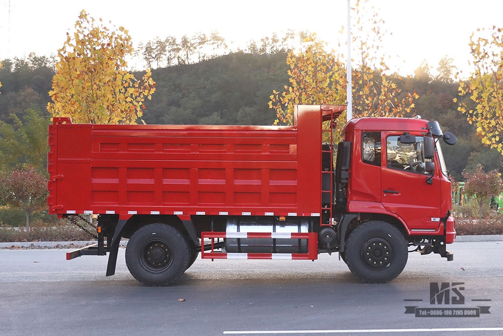 210hp Dongfeng 4*2 Caminhão Basculante_ Linha de Cabeça Chata Meio Caminhão Basculante Caminhão de Transporte Off Road_Export Veículo Especial