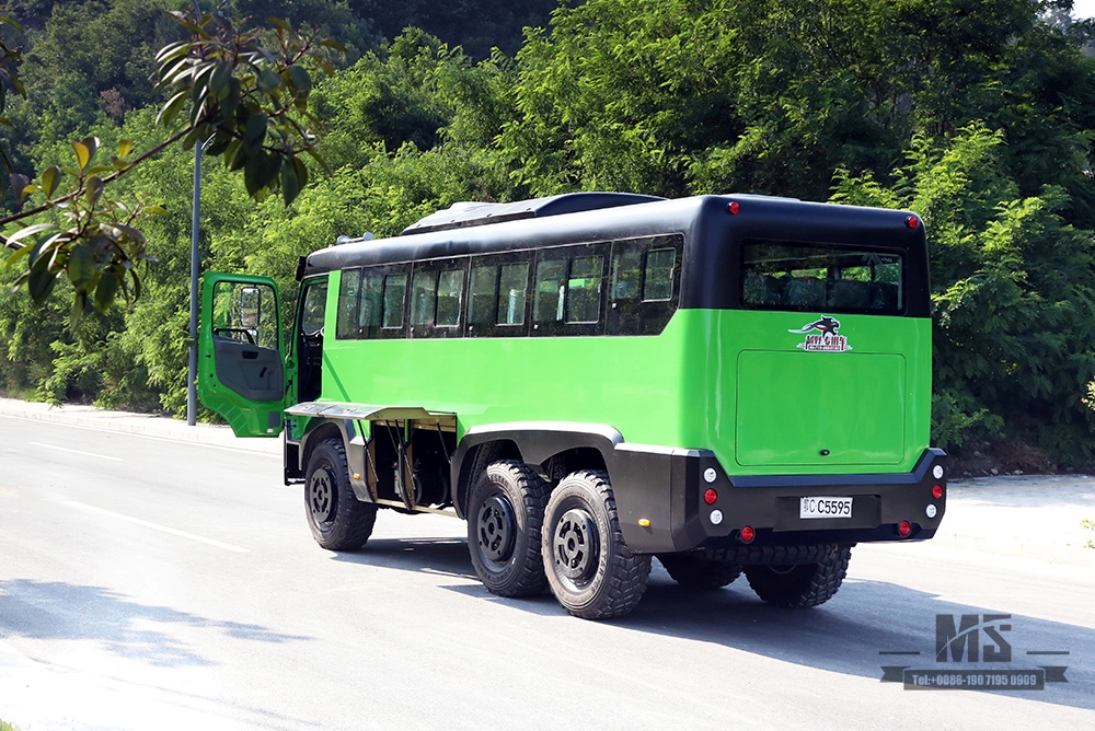 Ônibus Dongfeng Six Drive de 27 lugares Ônibus off-road_6 * 6 All-drive County Bus_260hp Veículo especial de exportação de ônibus modificado
