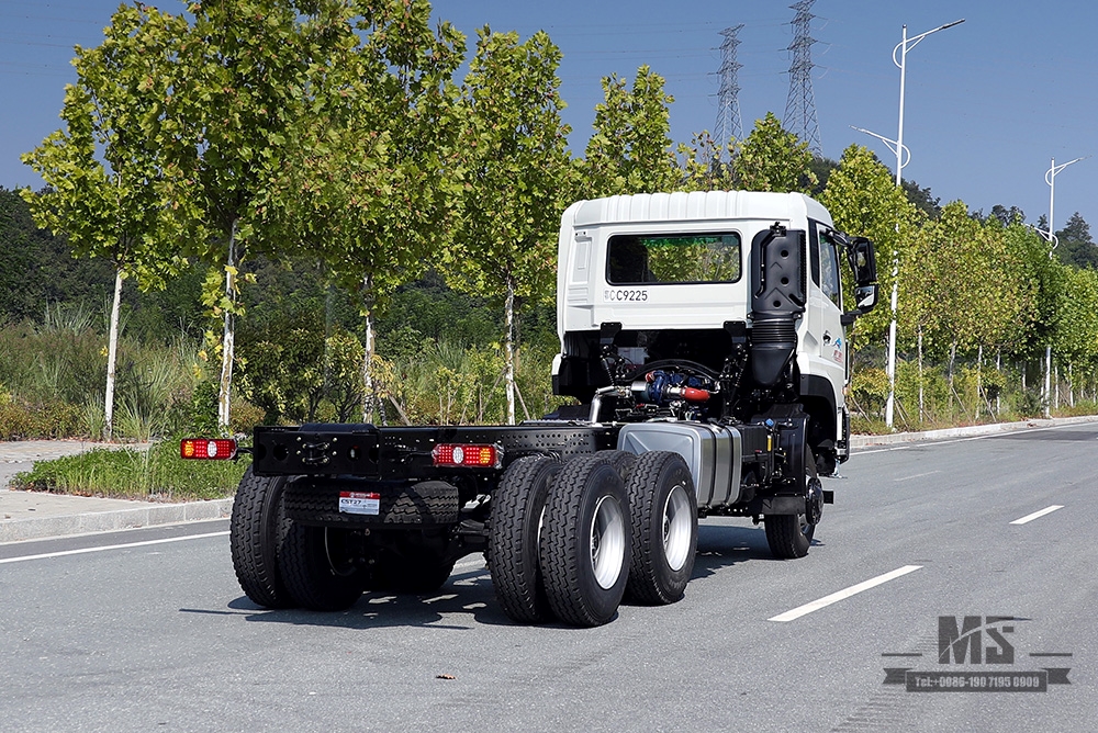 Chassi de veículo comercial pesado com tração em seis rodas de 350 HP_Dongfeng 6 × 6 Modificação de chassi de caminhão_Chassi de veículo especial Dongfeng