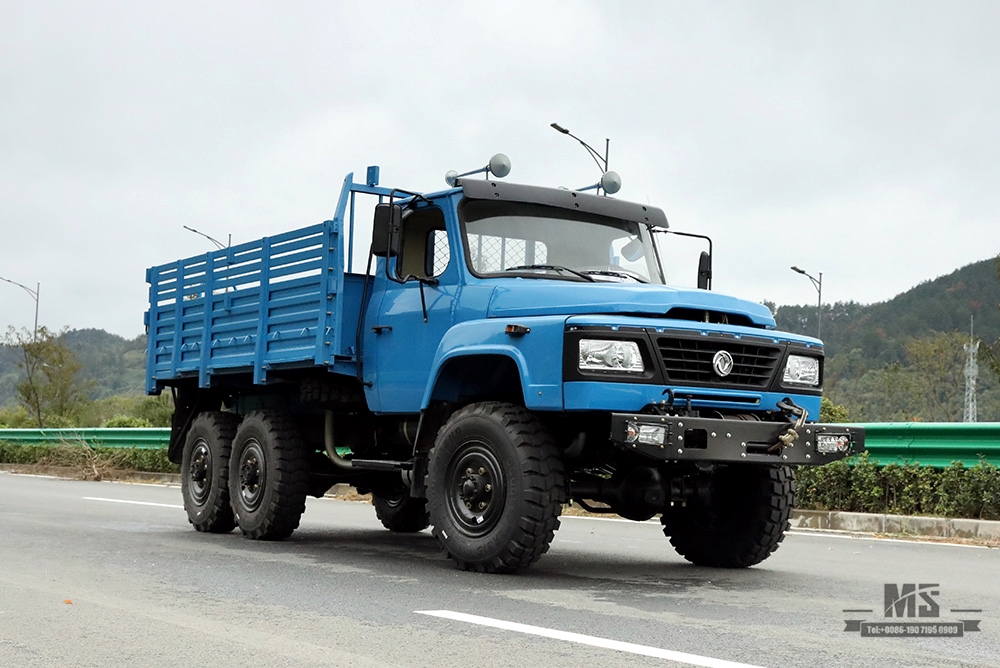 170 cv Dongfeng com tração nas seis rodas EQ2082_6 * 6 Caminhão especial off-road de cabeça pontiaguda de fileira única_ Veículo de transporte 240_ Veículo especial de exportação de caminhão 6 × 6 pontiagudo 25Y