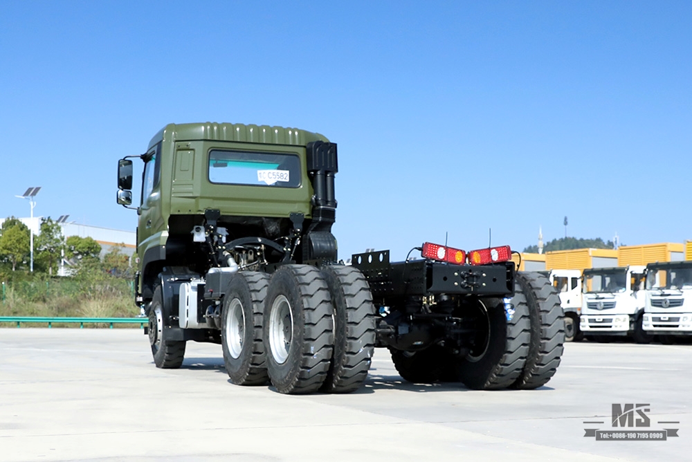 375hp Dongfeng 6*4 Chassis de caminhão off road_Dongfeng 6x4 Off-road Flathead Row Half Chassis_Export Chassi de veículo especial