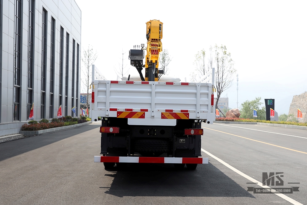 Guindaste montado em caminhão com braço de quatro seções de 10 toneladas_SQ10SK3Q Guindaste de braço reto Caminhão de transporte de elevação montado em caminhão_ Fabricante de modificação de guindaste montado em caminhão Veículo Dongfeng
