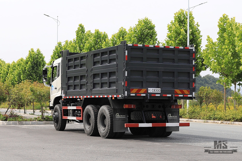 336hp Dongfeng Caminhão basculante com tração de seis rodas_6 * 6 Traseiro oito rodas Heavy Duty Tipper Truck Coversion Fabricante_Dongfeng 6WD Veículo especial de exportação