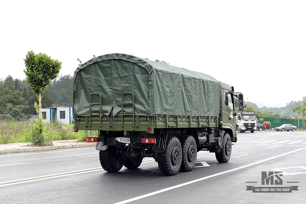 Dongfeng caminhão com tração de seis rodas para venda_6*6 exército verde cabeça chata fabricante de caminhão_dongfeng 6wd veículo especial de exportação