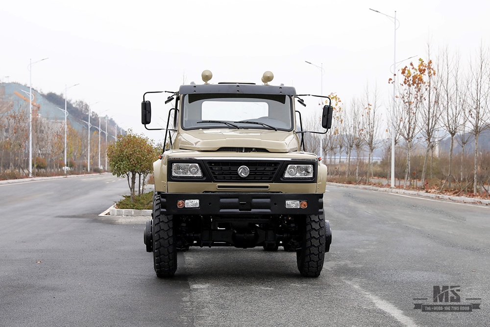 4*4 Dongfeng Chassi off-road com tração nas quatro rodas_240hp Chassi de caminhão de cabine única de cabeça longa_Chassis de veículo especial de exportação 4WD personalizado