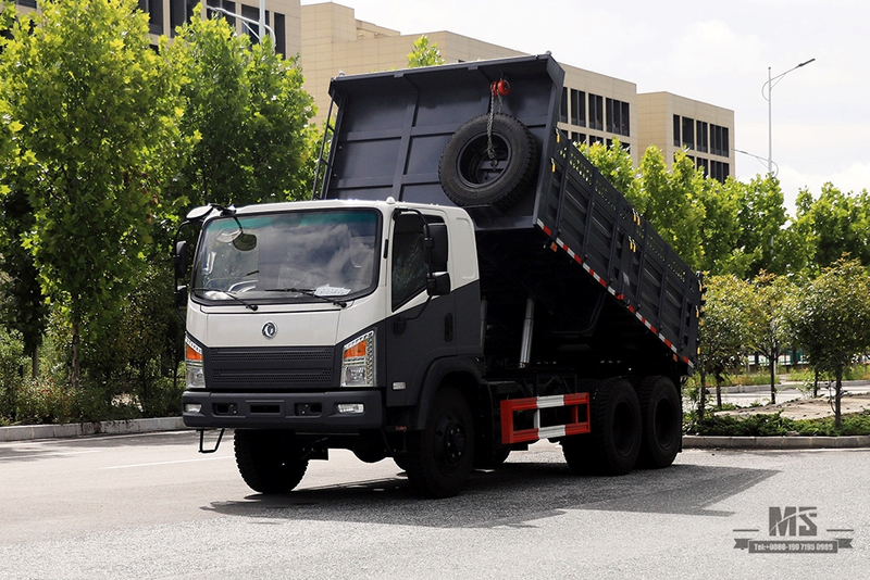 Caminhão basculante Dongfeng 6*6 de 260hp _BobCat com tração de seis rodas e fileira única de caminhão basculante de cabeça plana Caminhões de mineração Factory_Export Veículo especial