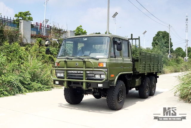 Dongfeng Six Wheel Drive EQ2102 Caminhão Off Road_6 × 6 Exército Verde Dupla Fileira 153 Caminhão de carga 6WD Caminhão de transporte para venda_Exportação de veículo especial