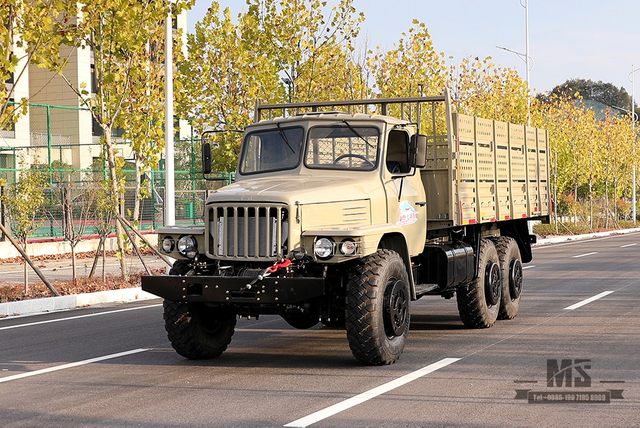 6 × 6 Dongfeng EQ2100 Truck_190hp Dongfeng Six wheel drive LongHead Single Row High Cargo Box Transporte Truck_AWD Caminhão especial de exportação