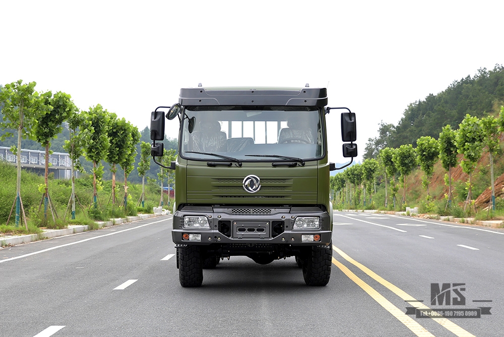 Dongfeng Six Wheel Drive EQ2102 Truck_6×6 Caminhão de carga de cabeça chata 6WD 246 Caminhão de transporte de tropas_6WD Caminhão de exportação de veículo especial