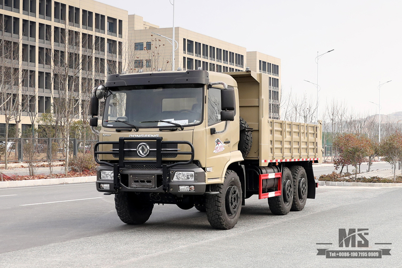 210hp Dongfeng caminhão basculante com tração de seis rodas _ 6 × 6 caminhão basculante de cabeça chata 6 * 6 caminhão de transporte off-road_export veículo especial