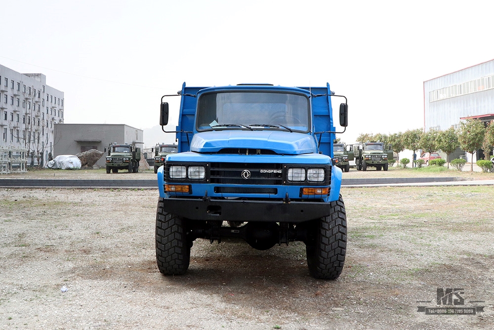 Caminhão basculante fora de estrada com tração nas seis rodas Dongfeng_EQ2100 6 × 6 210hp Caminhão de transporte de linha única com cabeça pontiaguda_Caminhão especial de exportação com tração nas quatro rodas