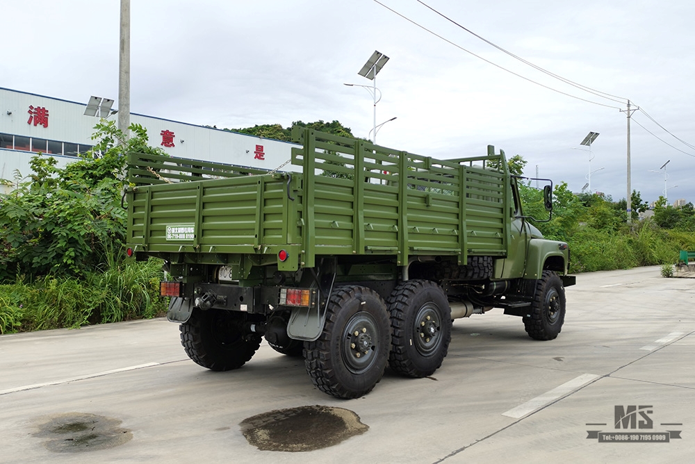 170 hp EQ2082 Dongfeng Caminhão com tração nas seis rodas_6 * 6 Caminhão especial off-road de cabeça pontiaguda de fileira única_6 × 6 pontiagudos 25Y Truck Export Special Vehicle