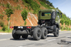 340 hp Dongfeng 6 × 6 Off Road Chassis_Six wheel drive Dongfeng Flat Head Chassis de uma fileira e meia Chassi de caminhão de carga AWD 6 * 6 Veículo especial de exportação
