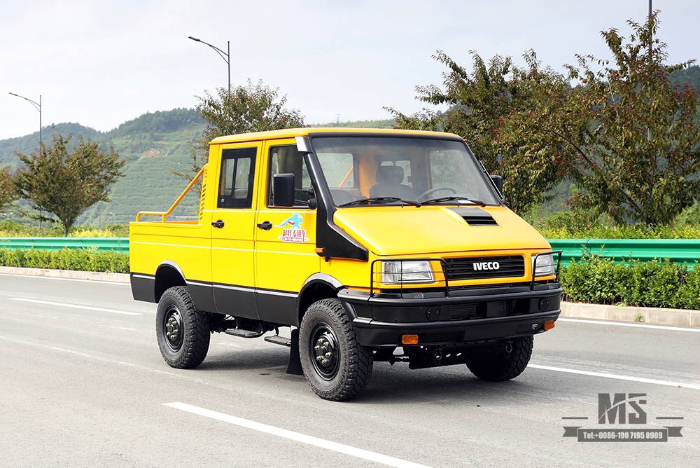 Camionete Iveco de cabeça curta com cabine dupla de 113 HP 4WD _3T Mini caminhão off-road pequeno de 6 lugares_Classic Iveco 2045 Conversão Fabricante Exportar veículo especial 