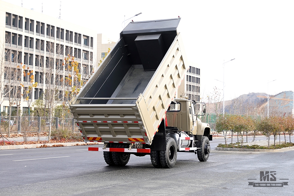 Dongfeng caminhão basculante com tração nas quatro rodas_240hp cabine de cabeça longa caminhão basculante off-road_4 * 4 veículo de finalidade especial de exportação personalizada