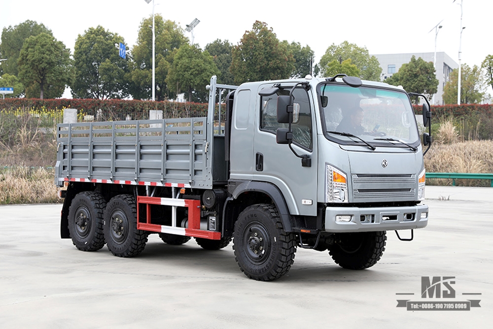 Dongfeng configuração de caminhão AWD de cabeça chata com tração de seis rodas_6 × 6 190HP fabricante de caminhão leve off-road_6 * 6 cotação de veículo especial de exportação