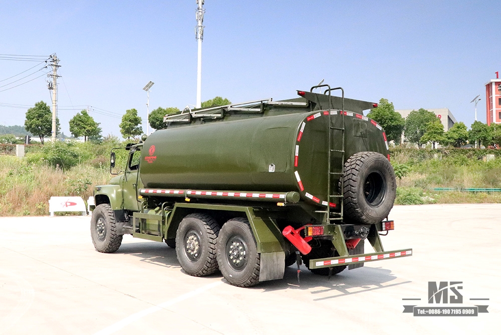 190HP Dongfeng Six-wheel Drive EQ2100 Tanker Truck_6 * 6 Cabeça pontiaguda Feul Tanker para Sale_Six Drive Export Special Tanker Truck