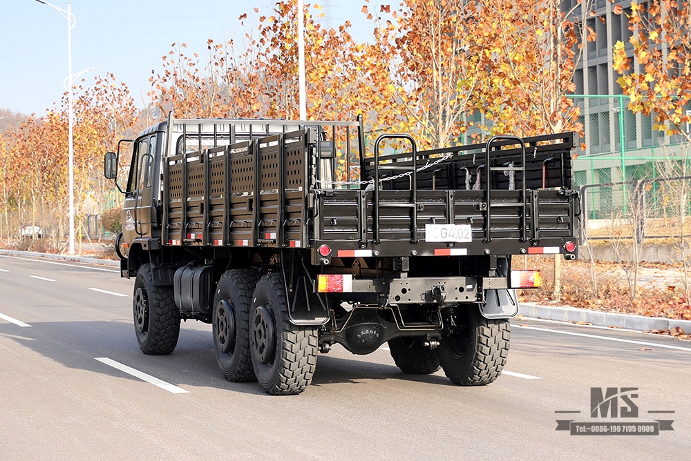 Caminhão EQ2102 com tração nas seis rodas Dongfeng_190 HP 3.5T com três eixos e seis rodas com tração nas quatro rodas Caminhão de carga off-road preto_Tração nas quatro rodas EQ2102G Veículo para fins especiais de exportação