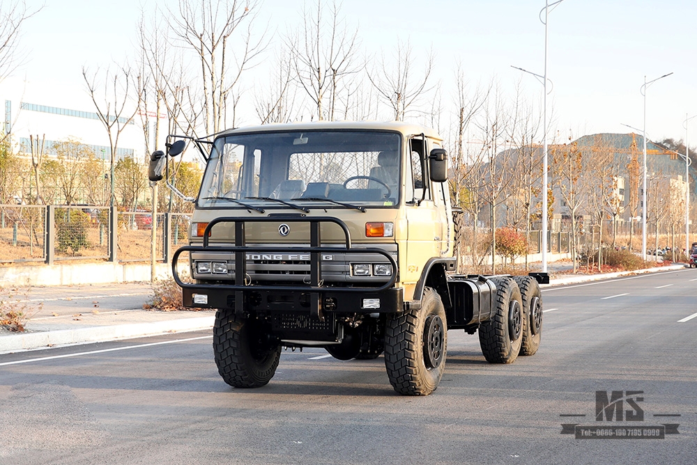 Chassi de caminhão off road 6 × 6 EQ2102 Dongfeng_ Chassi de caminhão com tração de seis rodas e meia 153_Chassi de veículo para fins especiais de exportação Dongfeng AWD